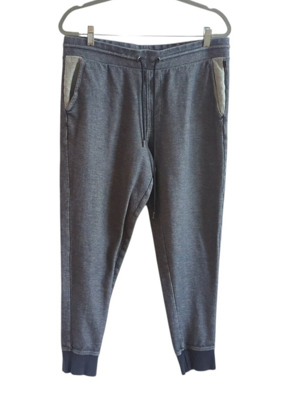 Michael Kors Blue & White Marled Jogging Pants w Pockets & Drawstring Size L